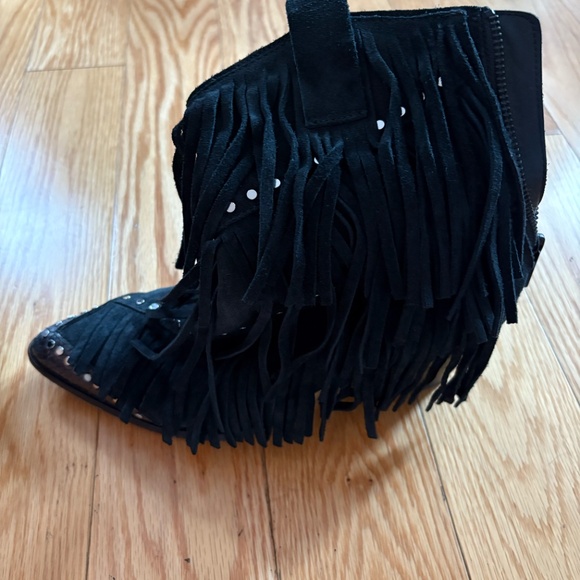 Zoltaire and Zadig Carla Plus Fringed Western Boot - Picture 2 of 6